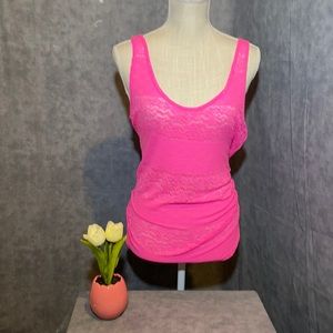 COPY - BKE Neon Pink Lace Tank